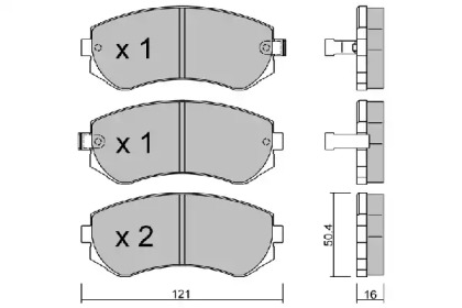 Комплект тормозных колодок (AISIN: BPNI-1908)